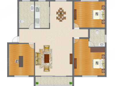3室2厅 129.08平米