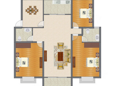3室2厅 147.00平米