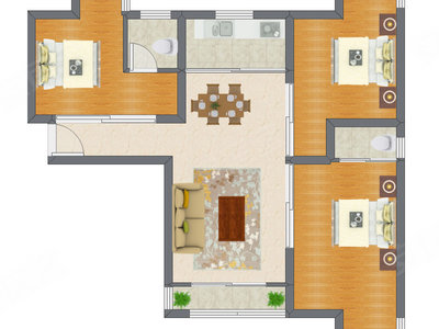 3室2厅 110.35平米