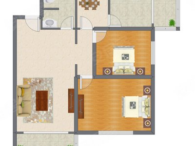 2室2厅 113.45平米