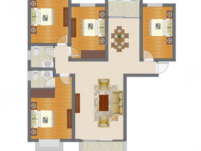 4室2厅 141.90平米