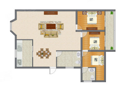 3室2厅 120.84平米