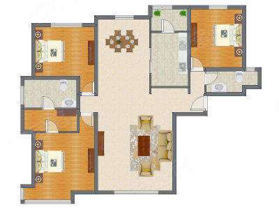 3室2厅 169.95平米