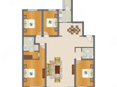 4室2厅 183.08平米