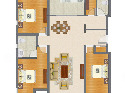 3室2厅 104.12平米