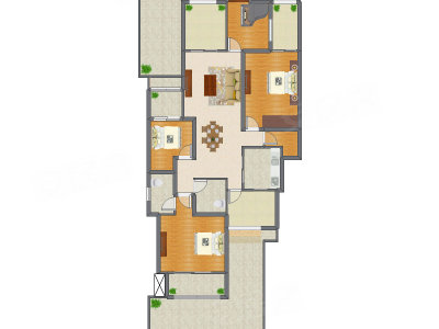 4室2厅 173.15平米