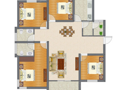 4室2厅 96.60平米