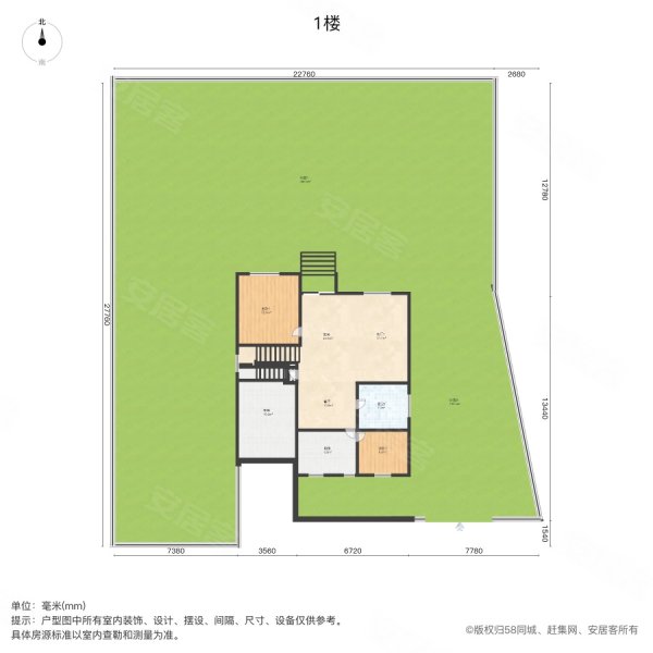 龙聚山庄(别墅)5室3厅3卫403㎡南北480万