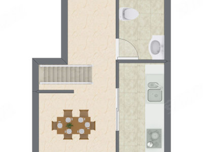3室2厅 24.24平米