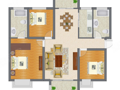 3室2厅 118.31平米