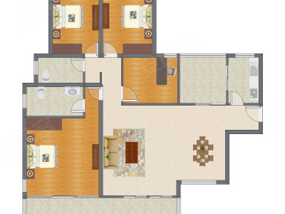 4室2厅 168.60平米