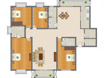 4室2厅 188.87平米