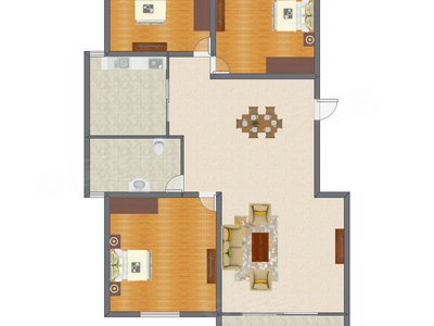 3室1厅 150.85平米