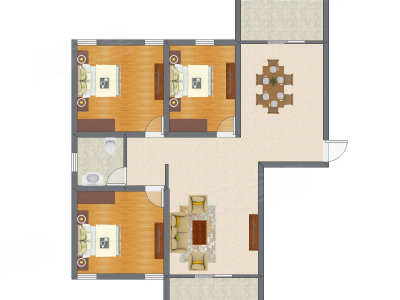 3室2厅 102.01平米