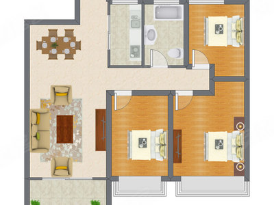 3室2厅 113.33平米户型图