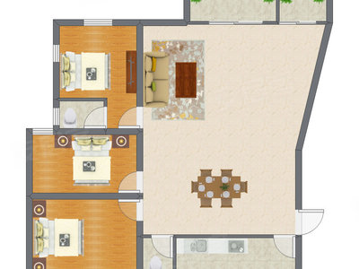 3室2厅 139.20平米
