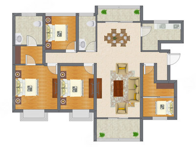 4室2厅 151.00平米
