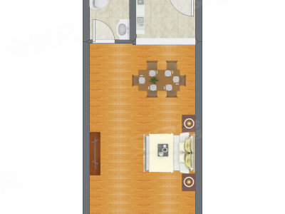 1室1厅 49.41平米