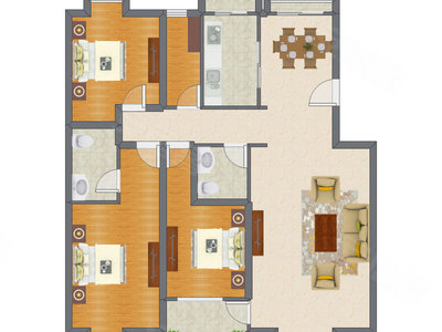 3室2厅 152.27平米