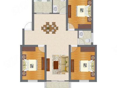 3室2厅 79.48平米