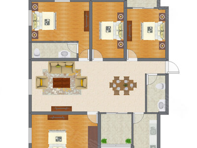 4室2厅 140.80平米