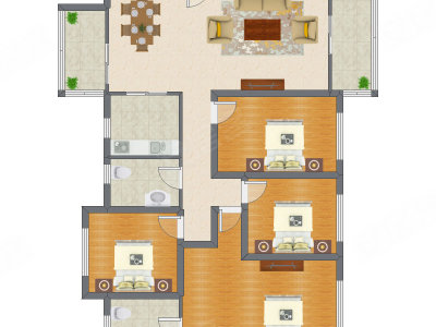4室2厅 140.76平米