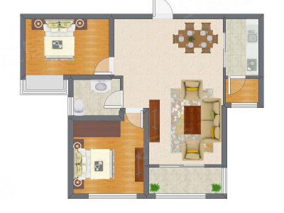 2室2厅 90.10平米