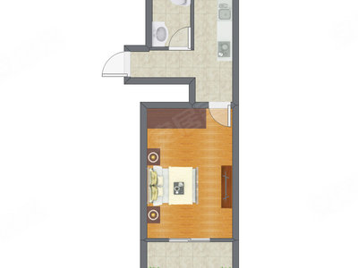 1室0厅 40.60平米