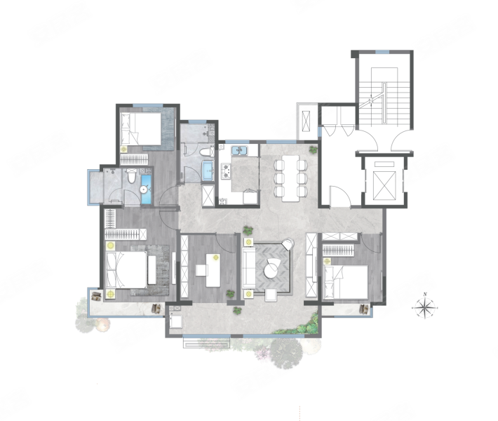 云吧!240w起!叠拼别墅!现房中海物业!