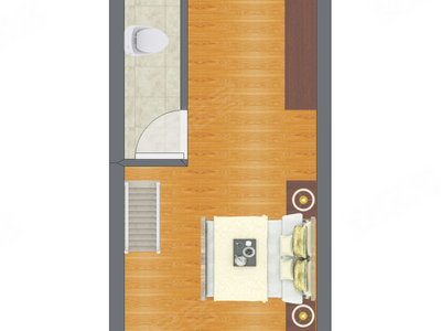 1室1厅 23.56平米