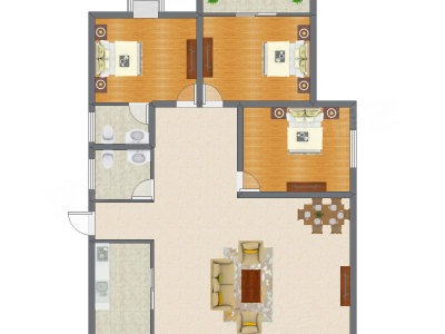 3室2厅 135.49平米