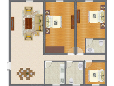 3室2厅 151.37平米