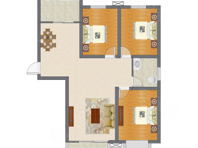 3室2厅 117.59平米