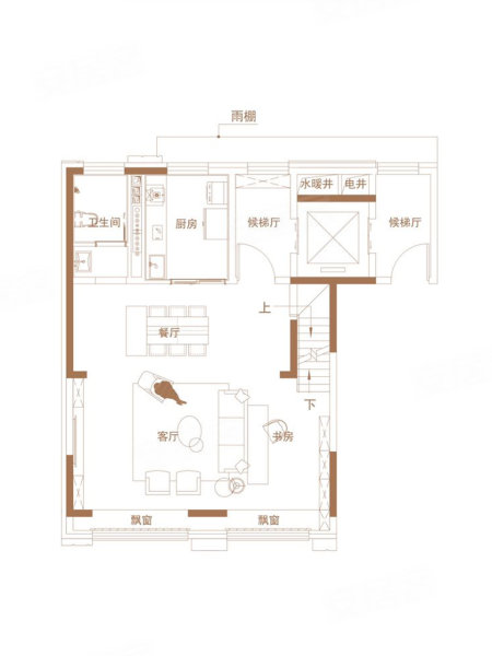 越秀天恒怀山府3室2厅3卫160㎡南北664万