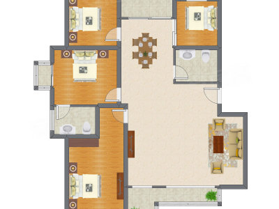 4室2厅 152.11平米