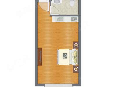 1室0厅 51.17平米