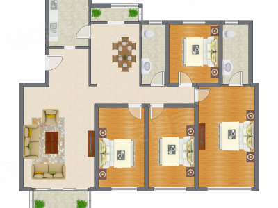 4室2厅 179.65平米