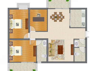 3室2厅 130.45平米