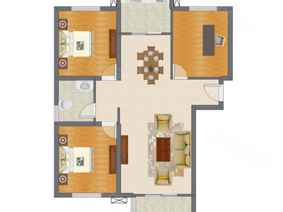3室2厅 127.83平米