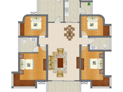 4室2厅 143.78平米