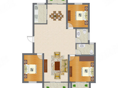 3室2厅 108.16平米