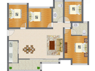 4室2厅 123.11平米