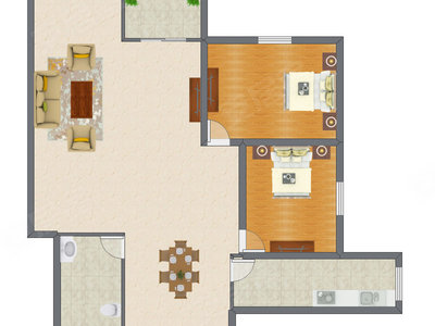 2室2厅 119.98平米