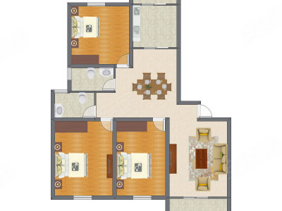 3室2厅 135.00平米