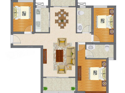 3室2厅 99.69平米户型图