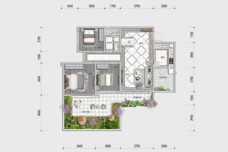 滨江郦城3室2厅86㎡78万二手房图片