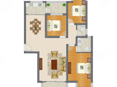 3室2厅 122.15平米