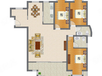 3室2厅 146.24平米