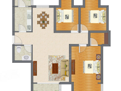 3室2厅 129.22平米