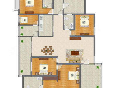 5室2厅 198.76平米